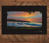 Panoramic sunset seascape art print of Turtle Bay by Hawaii artist Walfrido Garcia