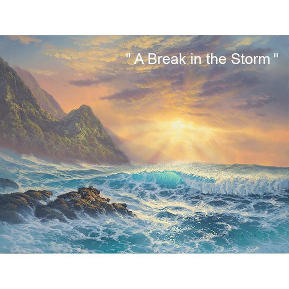 walfrido garcia seascape hawaii tropical artist break in the storm