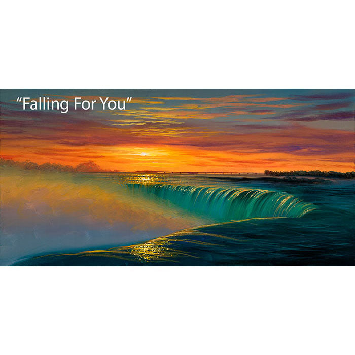 Falling For You - Epic Waterfall Oil Painting | Walfrido