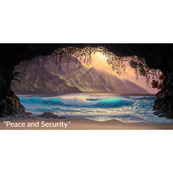Peace and Security fine art tropical painting by Walfrido
