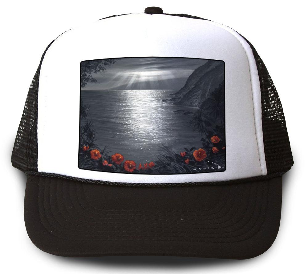 Recalling the View Black Mesh Trucker Hat by Walfrido