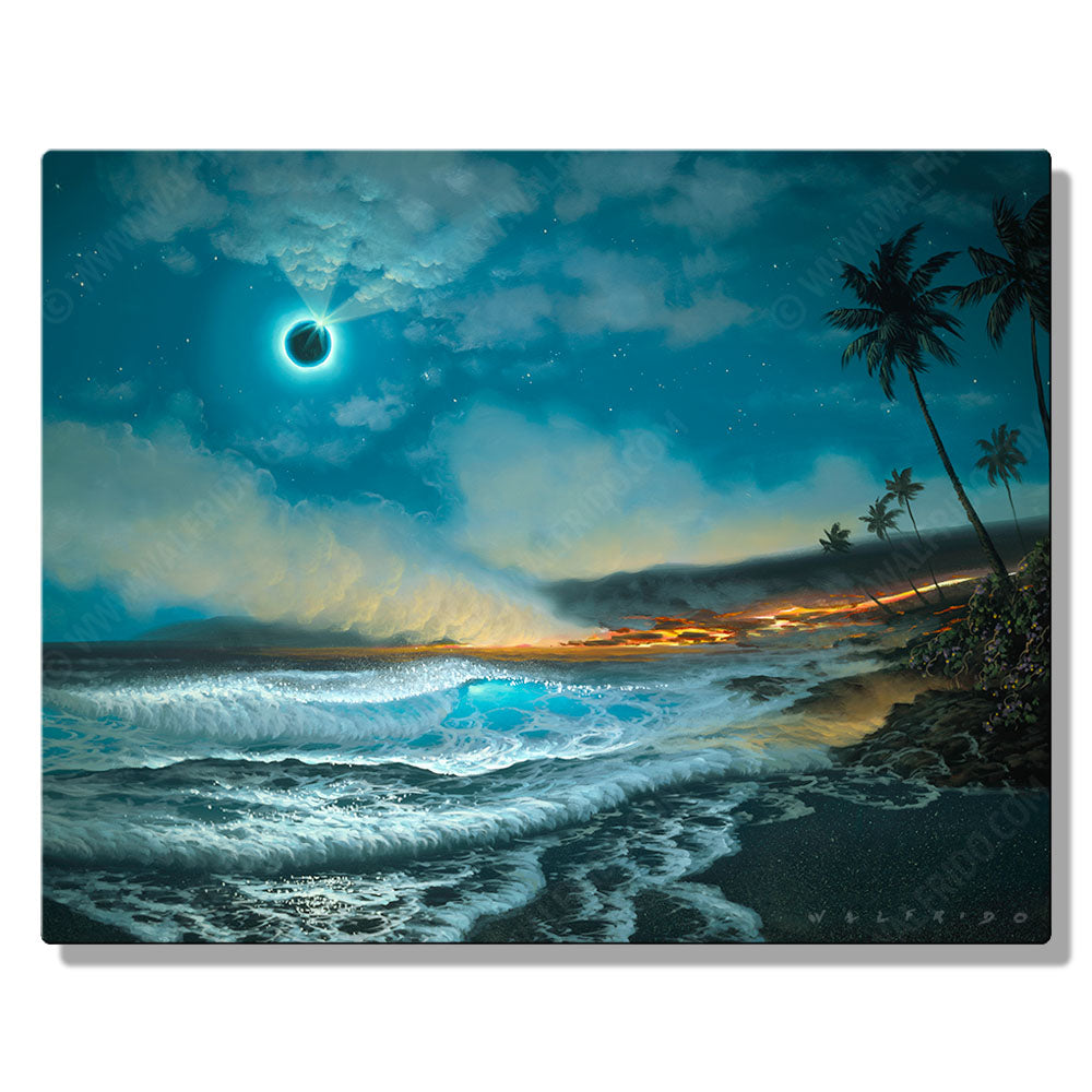 Mysteries of the Night, Open Edition Metal Print by Tropical Hawaii Artist Walfrido