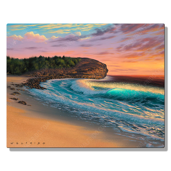 Shipwreck Beach, Open Edition Metal Print by Tropical Hawaii Artist Walfrido