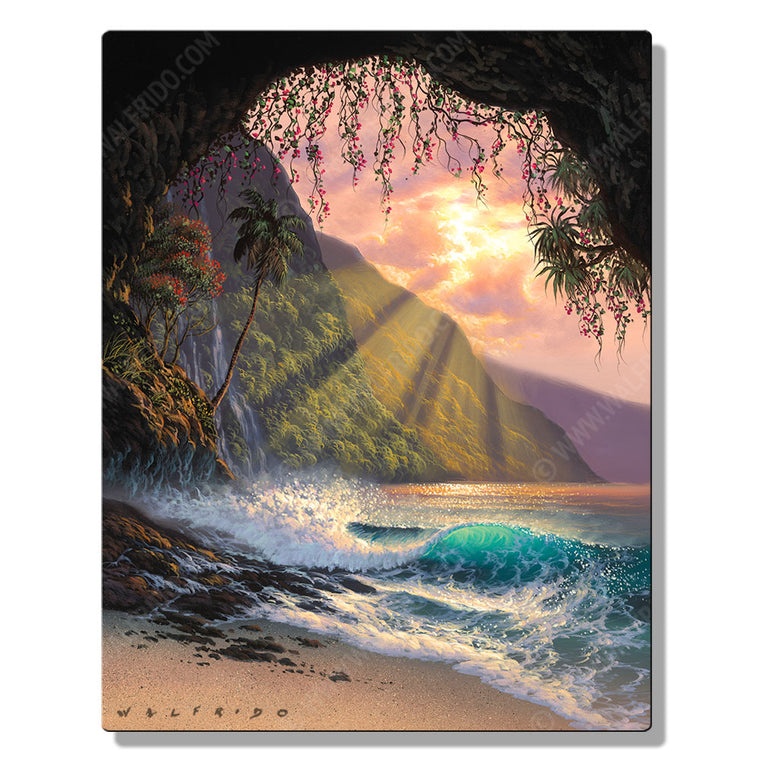 Touched by Heaven, Open Edition Metal Print by Tropical Hawaii Artist Walfrido