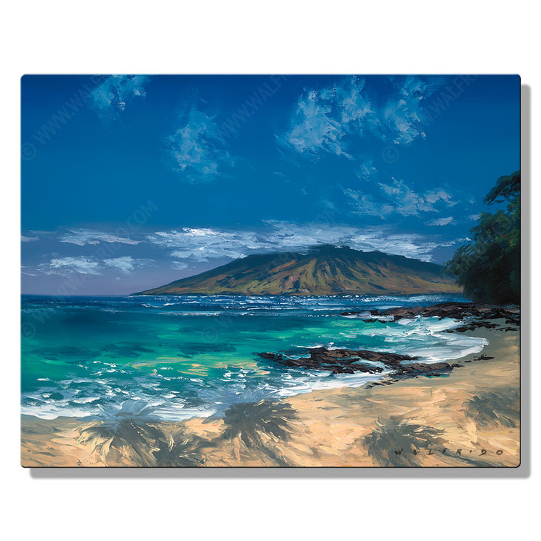 Wailea Blue, Open Edition Metal Print by Tropical Hawaii Artist Walfrido