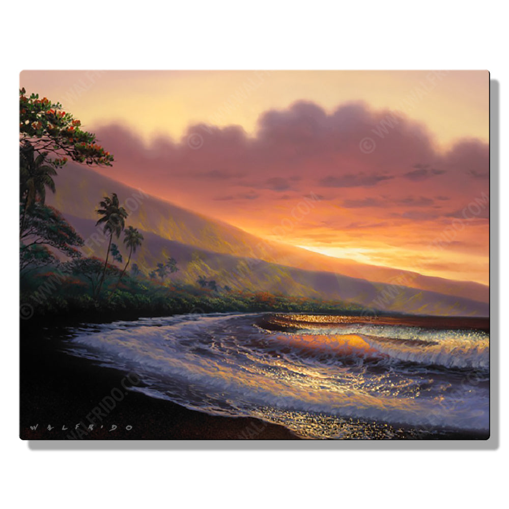 Warmth of the Sun, Open Edition Metal Print by Tropical Hawaii Artist Walfrido