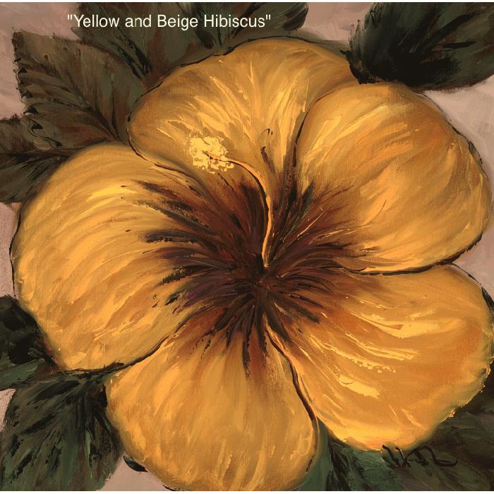 Yellow and Beige Hibiscus